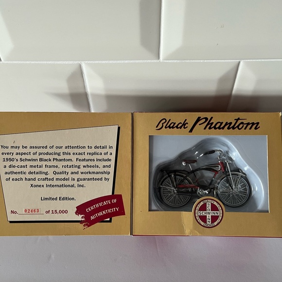 Schwinn Black Phantom Miniature Bicycle - Picture 5 of 6